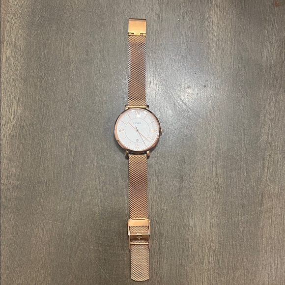 Fossil Rose Gold Mesh Strap Watch - Picture 5 of 5